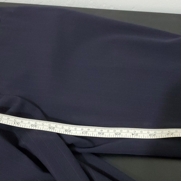 EXPRESS Ladies Trousers Navy Blue With Red Pinstri - Picture 6 of 8